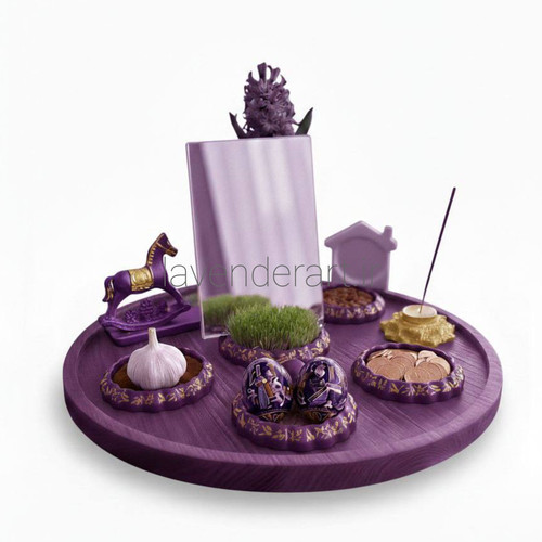 ست 12 تکه هفت سین سنگ مصنوعی طرح رقص موج