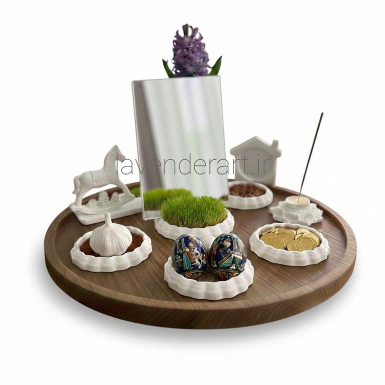 ست 12 تکه هفت سین سنگ مصنوعی طرح رقص موج