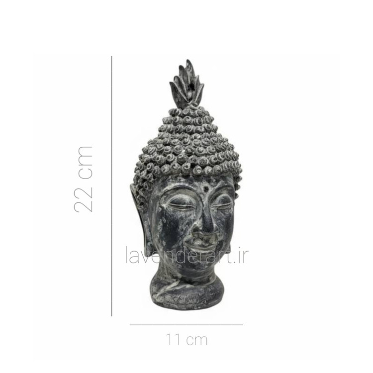 مجسمه یا سردیس پلی استر بودا طرح سنگ ارتفاع 22 سانتی متر