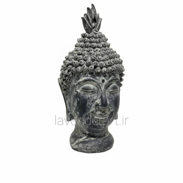 مجسمه یا سردیس پلی استر بودا طرح سنگ ارتفاع 22 سانتی متر