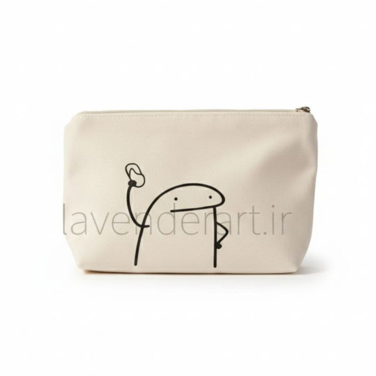 جامدادی یا کیف لوازم آرایش متقال آستردار با نقاشی میقولی