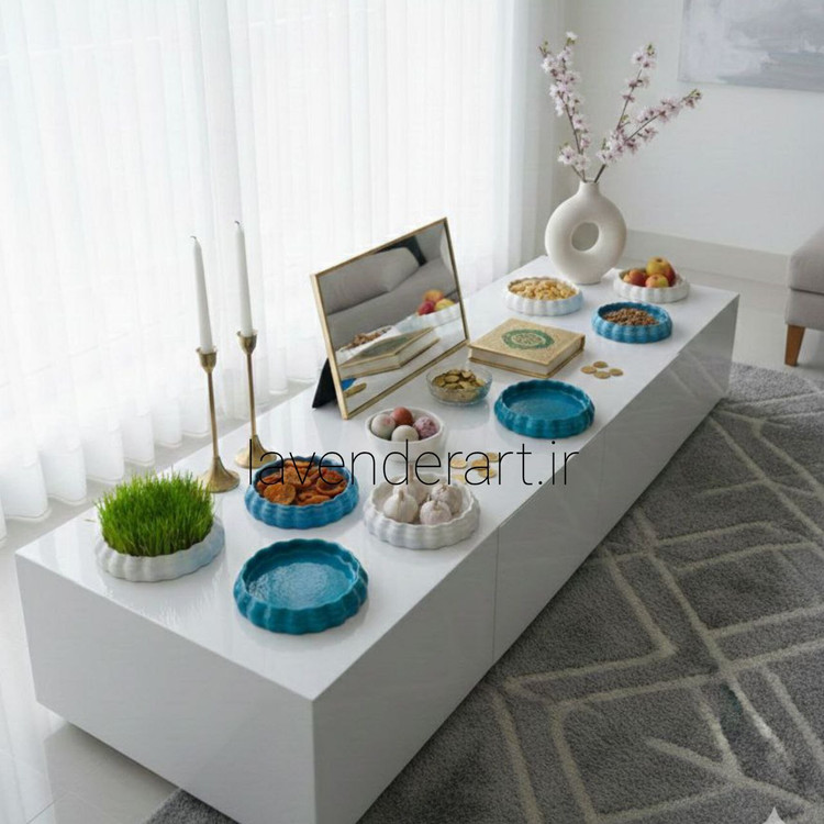 ست 12 تکه هفت سین سنگ مصنوعی طرح رقص موج