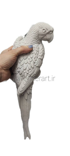 دیوارکوب پلی استر خام طرح طوطی ارتفاع 37 سانتی متر