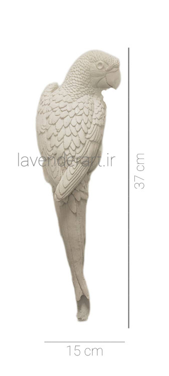 دیوارکوب پلی استر خام طرح طوطی ارتفاع 37 سانتی متر