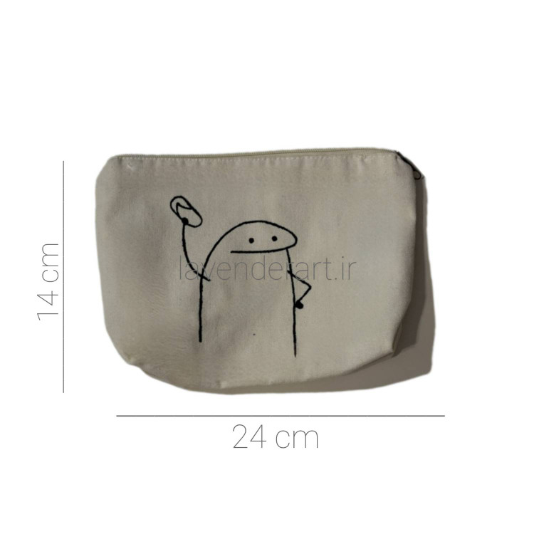 جامدادی یا کیف لوازم آرایش متقال آستردار با نقاشی میقولی