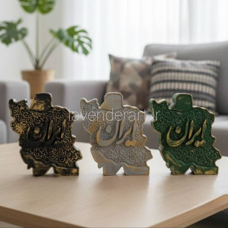 مجسمه سنگ مصنوعی طرح نقشه ایران به ابعاد ۱۰*۷ سانتی متر