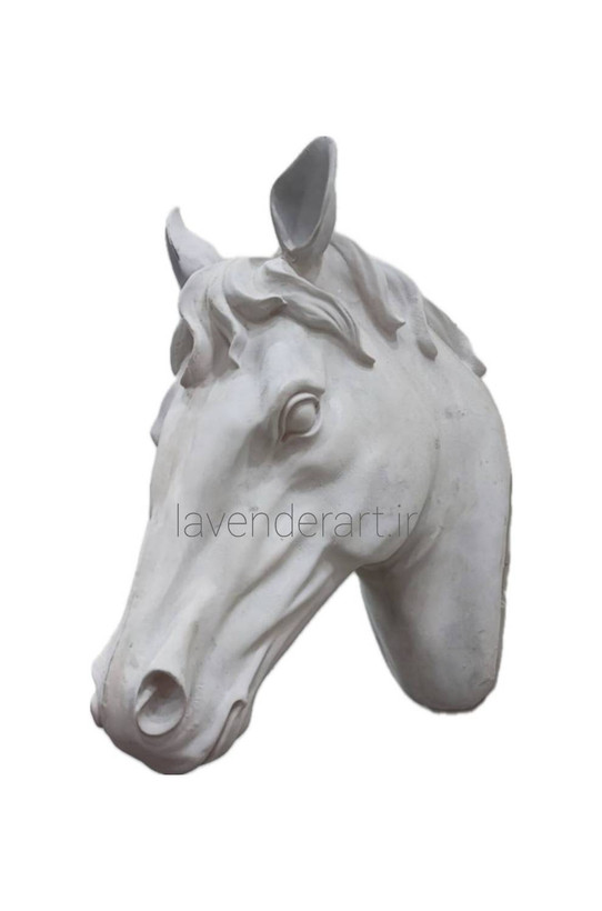 سردیس بزرگ دیوارکوب پلی استر خام اسب ابعاد 45*60