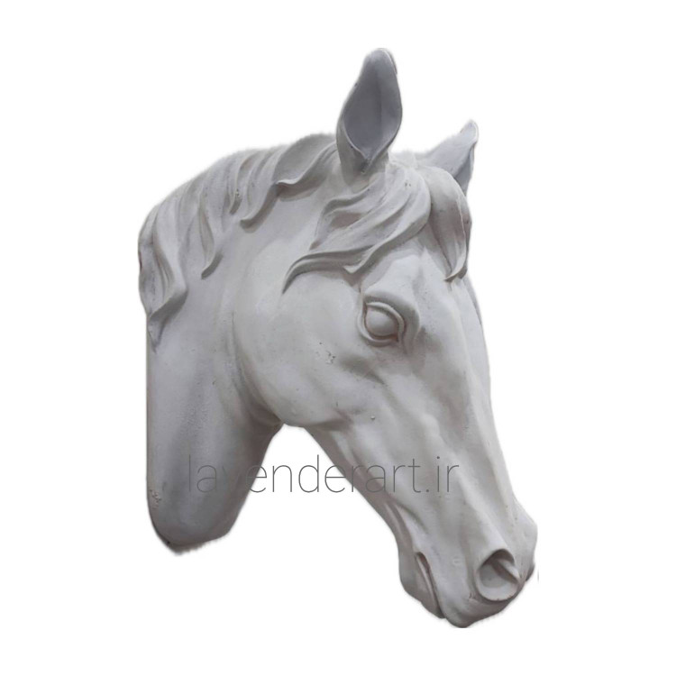 سردیس بزرگ دیوارکوب پلی استر خام اسب ابعاد 45*60