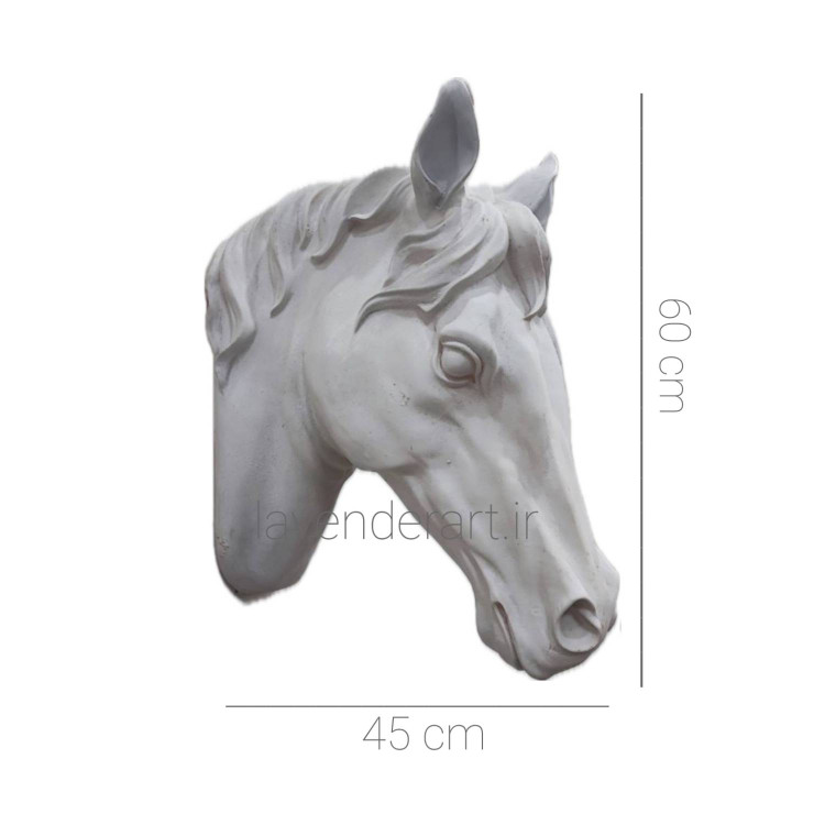 سردیس بزرگ دیوارکوب پلی استر خام اسب ابعاد 45*60