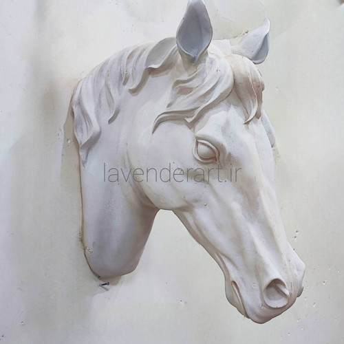 سردیس بزرگ دیوارکوب پلی استر خام اسب ابعاد 45*60