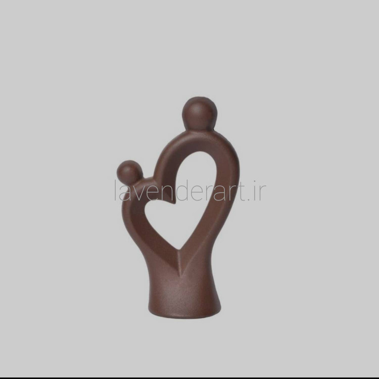 مجسمه دکوری سنگ مصنوعی طرح عشق با تو ابعاد 15*25 سانتی متر