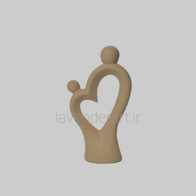 مجسمه دکوری سنگ مصنوعی طرح عشق با تو ابعاد 15*25 سانتی متر