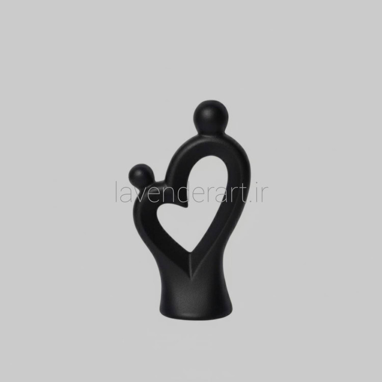 مجسمه دکوری سنگ مصنوعی طرح عشق با تو ابعاد 15*25 سانتی متر