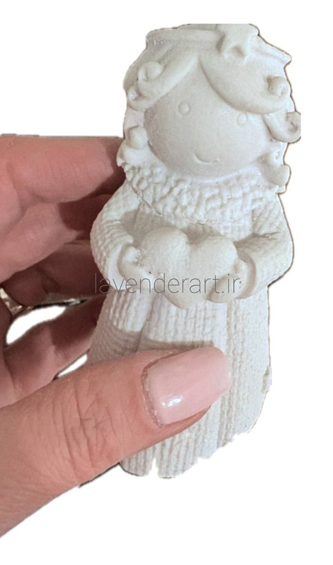 مجسمه فرشته کوچک پلی استر خام ابعاد 10*6 سانتی متر