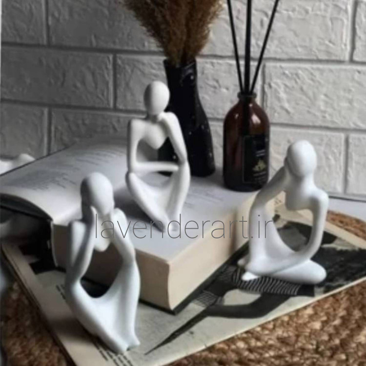 ست مجسمه سنگ مصنوعی تفکر ابعاد 12*7 سانتی متر