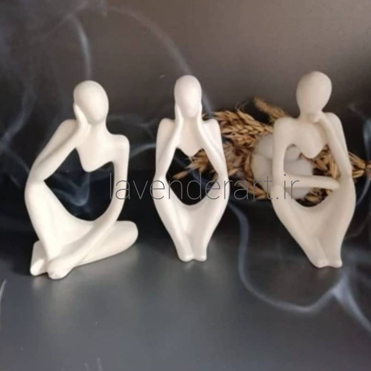 ست مجسمه سنگ مصنوعی تفکر ابعاد 12*7 سانتی متر