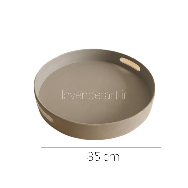 سینی چوبی خام گرد قطر 35 سانتی متر