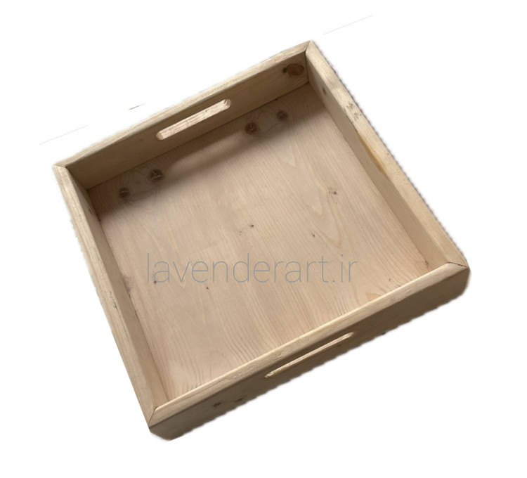 سینی چوب روسی خام درجه یک ابعاد 30*30