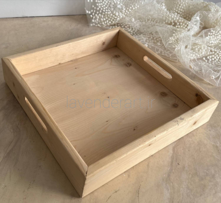 سینی چوب روسی خام درجه یک ابعاد 30*30