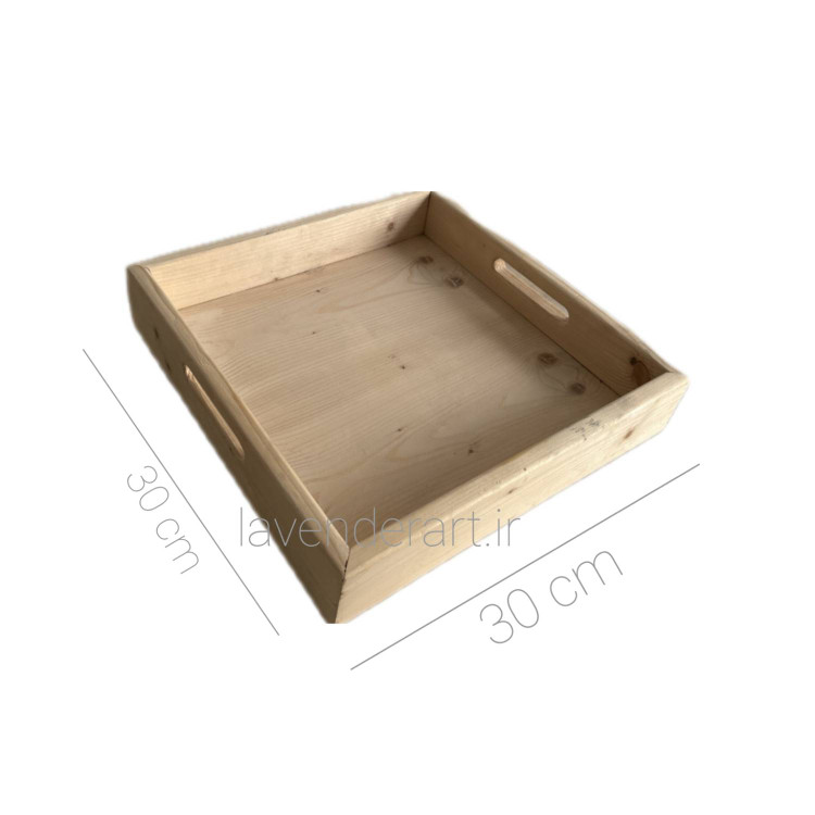 سینی چوب روسی خام درجه یک ابعاد 30*30