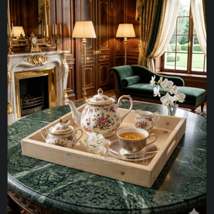 سینی چوب روسی خام درجه یک ابعاد 30*30