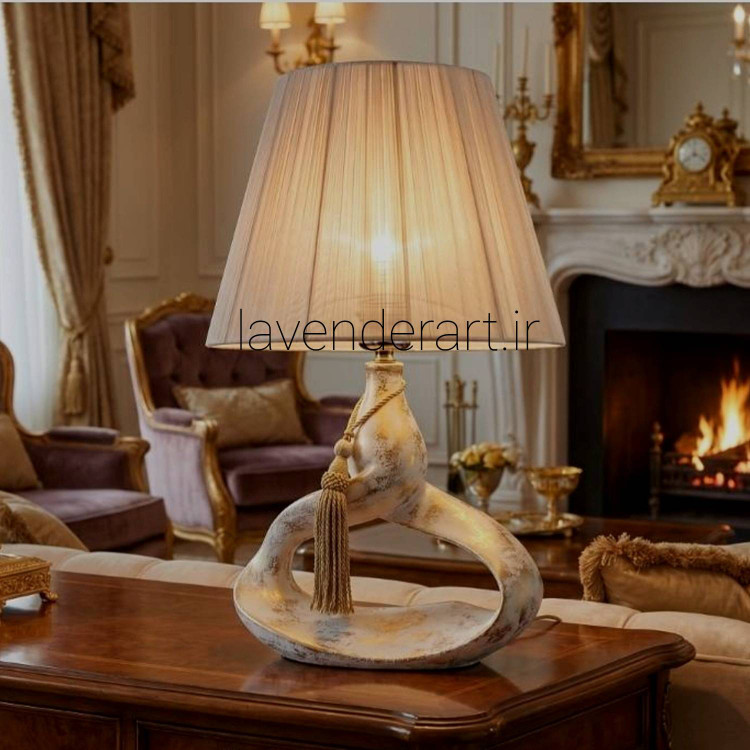 پایه آباژور یا گلدان مینیمال مدرن طرح پیچ پلی استر خام ابعاد 24*26 سانتی متر