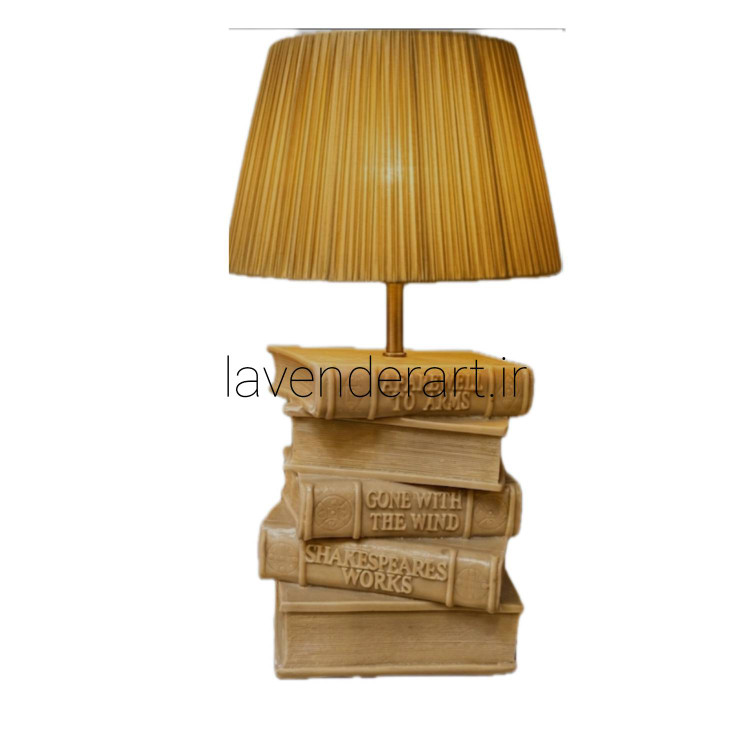 مجسمه دکوری یا پایه آباژور مینیمال و مدرن طرح کتاب پلی استر خام ابعاد 25*17 سانتی متر همراه با لاکور