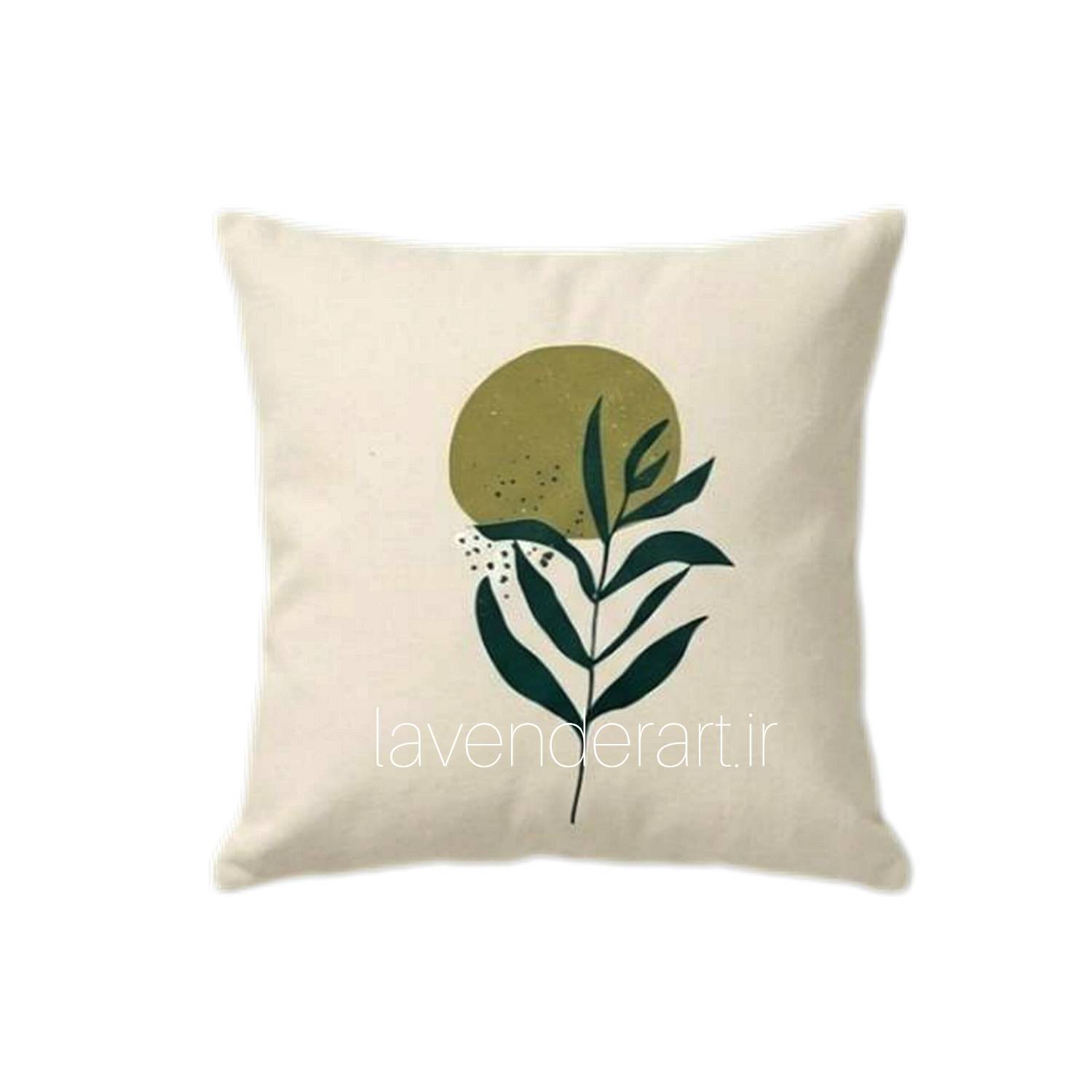 کاور کوسن نقاشی شده مینیمال 40*40 الیاف طبیعی طرح بوهو 4