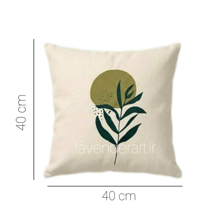 کاور کوسن نقاشی شده مینیمال 40*40 الیاف طبیعی طرح بوهو 4