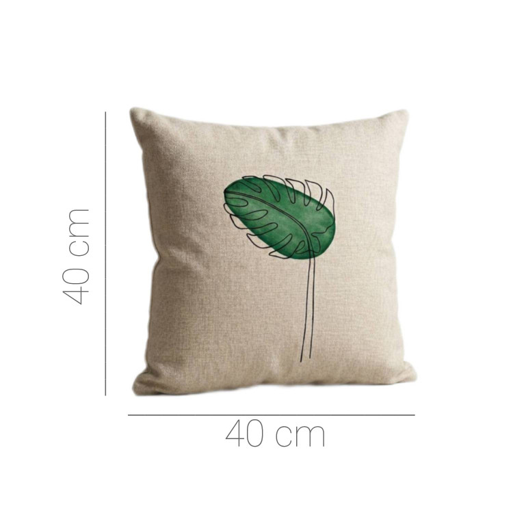 کاور کوسن نقاشی شده مینیمال 40*40 الیاف طبیعی طرح بوهو 5