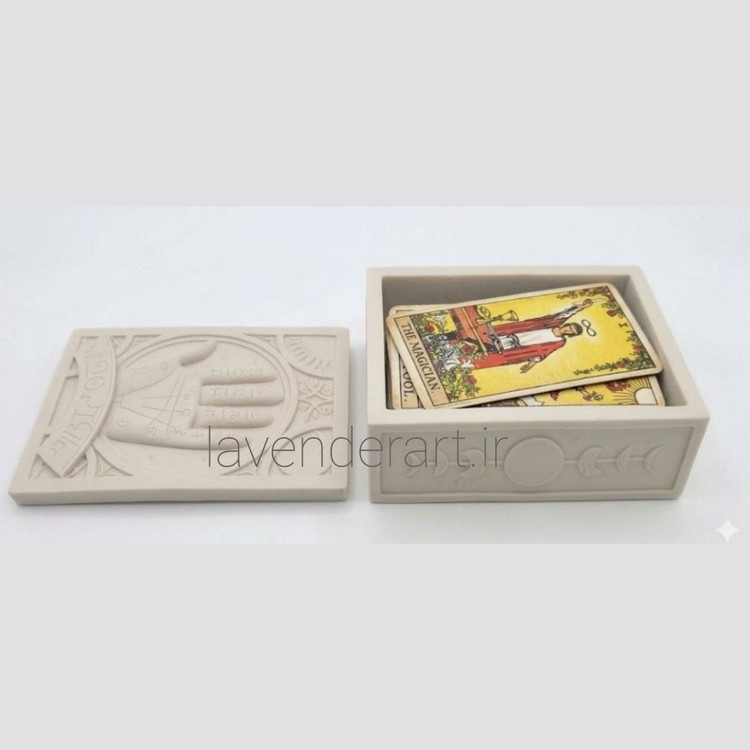 جعبه نگهدارنده کارت تاروت پلی استر ابعاد 14*5*9سانتی متر