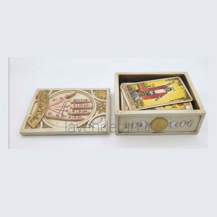 جعبه نگهدارنده کارت تاروت پلی استر ابعاد 14*5*9سانتی متر