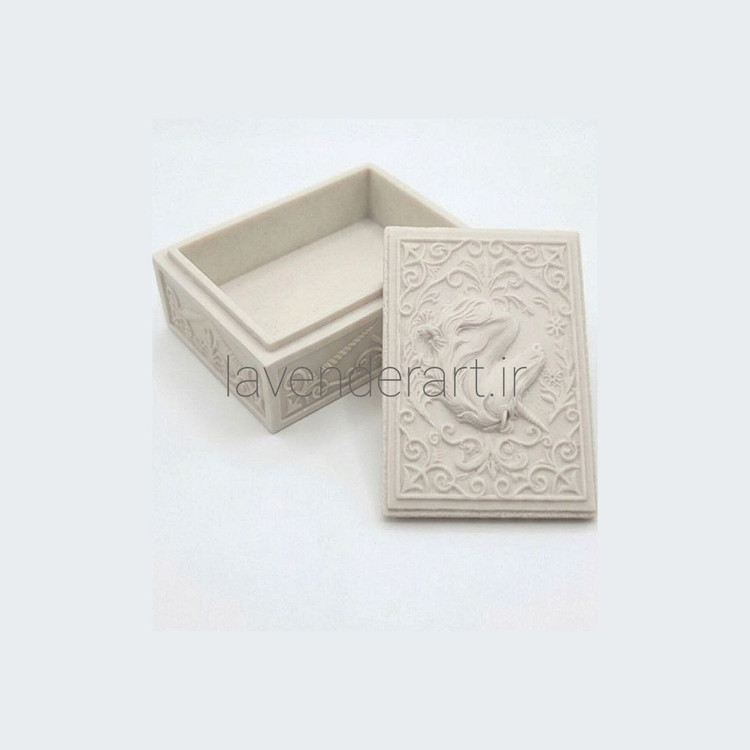 جعبه نگهدارنده کارت تاروت مدل اسب پلی استر خام ابعاد 14*5*9سانتی متر