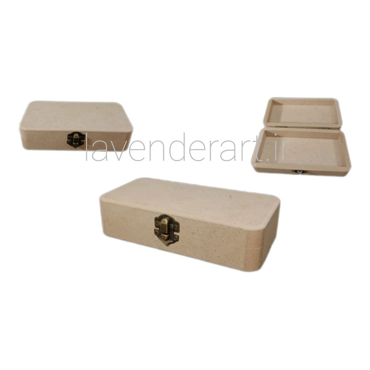 جعبه عینک چوبی خام ابعاد 4*8*17 سانتی متر جعبه چوبی خام