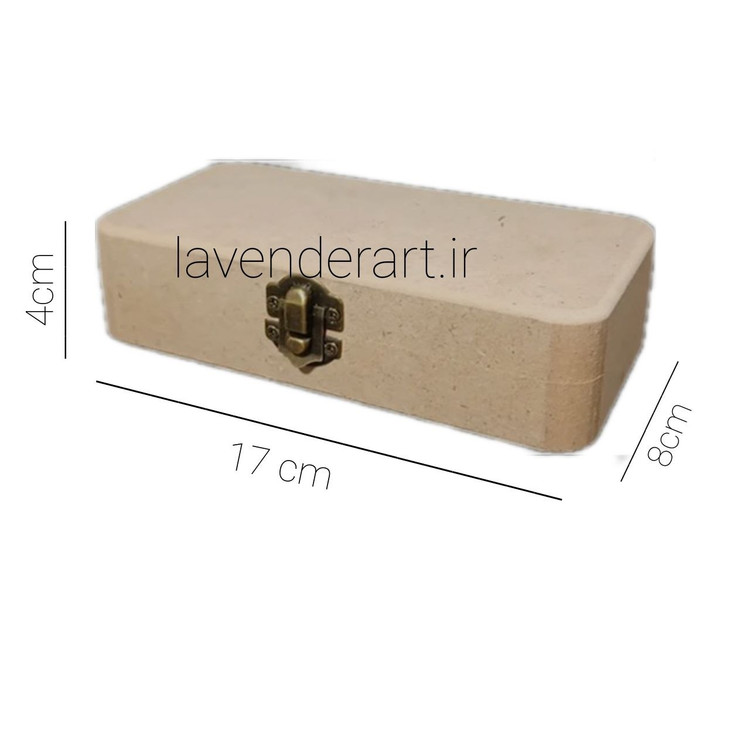 جعبه عینک چوبی خام ابعاد 4*8*17 سانتی متر جعبه چوبی خام