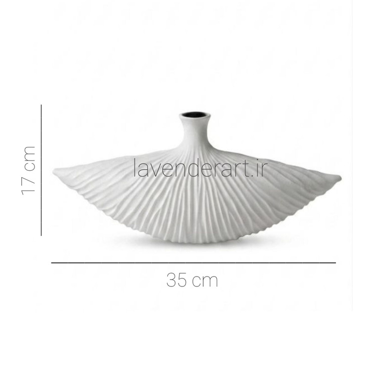 گلدان دکوری یا پایه آباژور رومیزی مینیمال و مدرن طرح دوک پلی استر خام ابعاد 17*35 سانتی متر