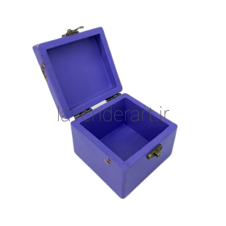 جعبه چوبی کوچک قفل دار فانتزی طرح گربه ابعاد 9*9*6.5 سانتی متر