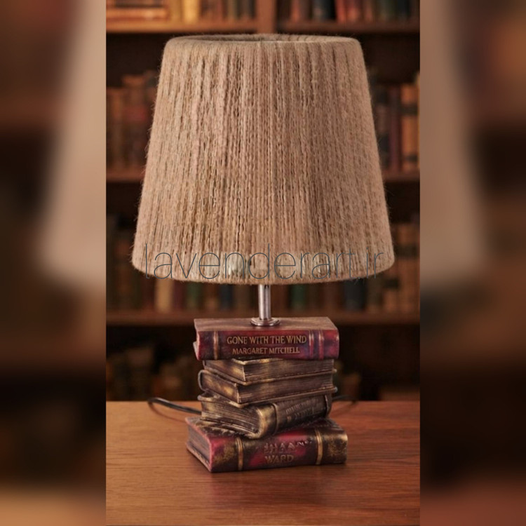 آباژور رومیزی مینیمال و مدرن طرح پنج کتاب ارتفاع 40 سانتی متر