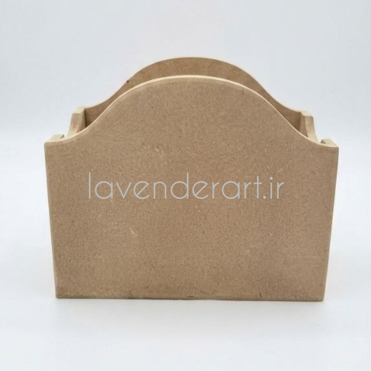 بیس خام MDF جاقاشقی چوبی ام دی اف جای کفگیر، کارد و چنگال، براش و قلمو، جاقلمی رومیزی ابعاد 14*20*11 سانتی متر