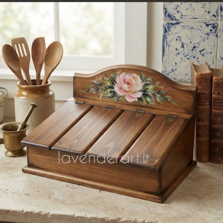 بیس خام MDF جعبه قاشق و کارد و چنگال رومیزی یا جعبه تی بگ و دمنوش ابعاد 37*31*27 سانتی متر جعبه تیبگ