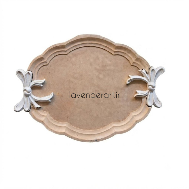 بیس خام MDF سینی ام دی اف چوبی خام پاپیونی 33*46 سانتی متر