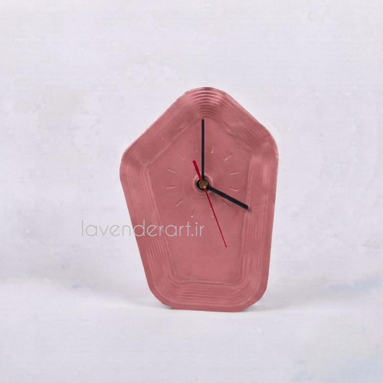 ساعت رومیزی دفرمه مینیمال و مدرن سنگ مصنوعی ابعاد 12*17 سانتی متر