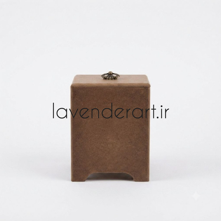بیس خام MDF بانکه چوبی ام دی اف در دار ابعاد 20*12*12 سانتی متر