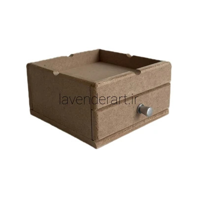 بیس خام MDF زیرسیگاری جاسیگاری فانتزی ام دی اف چوبی کشویی خام