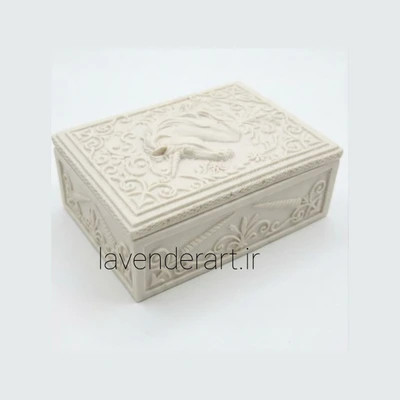 جعبه نگهدارنده کارت تاروت مدل اسب پلی استر خام ابعاد 14*5*9سانتی متر