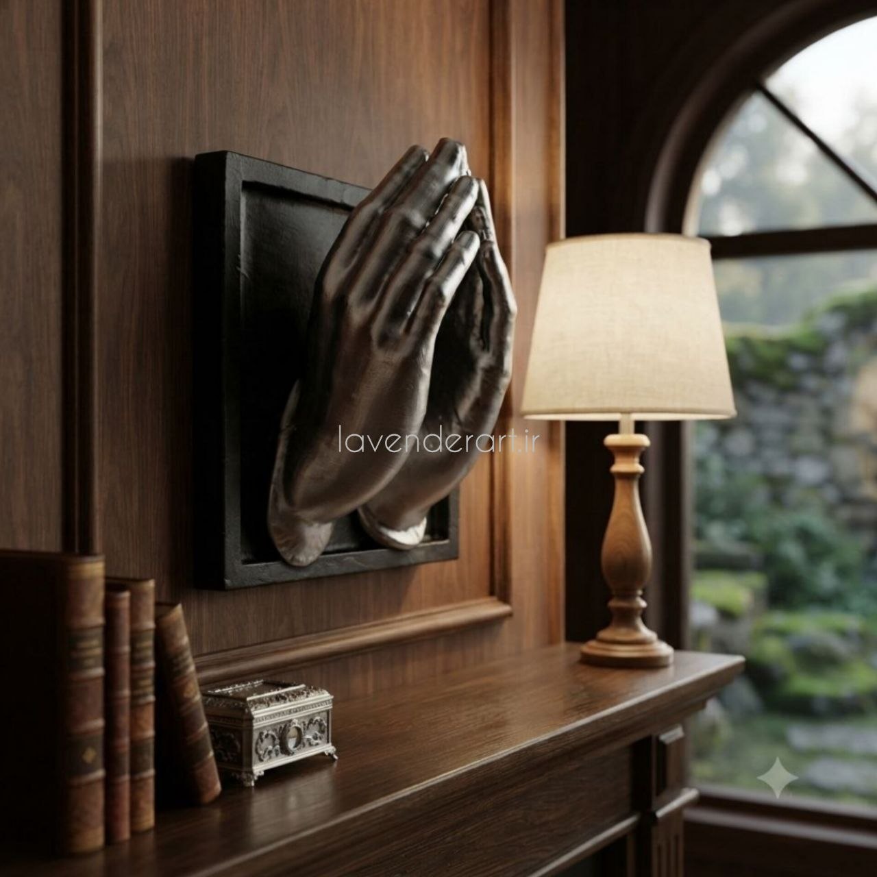 تابلو دست دیوارکوب پلی استر ابعاد 23*19 سانتی متر