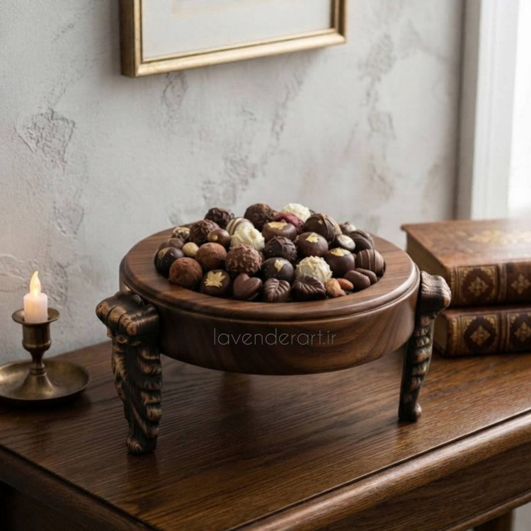 شکلات خوری چوبی پایه دار ام دی اف