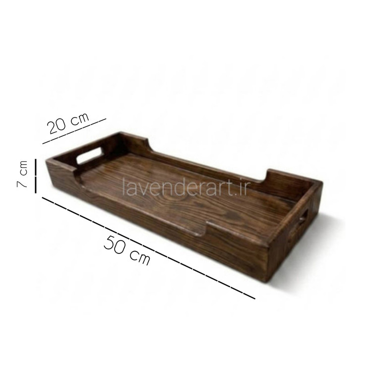 سینی مستطیل چوبی ام دی اف پذیرایی ابعاد 50*20 سانتی متر
