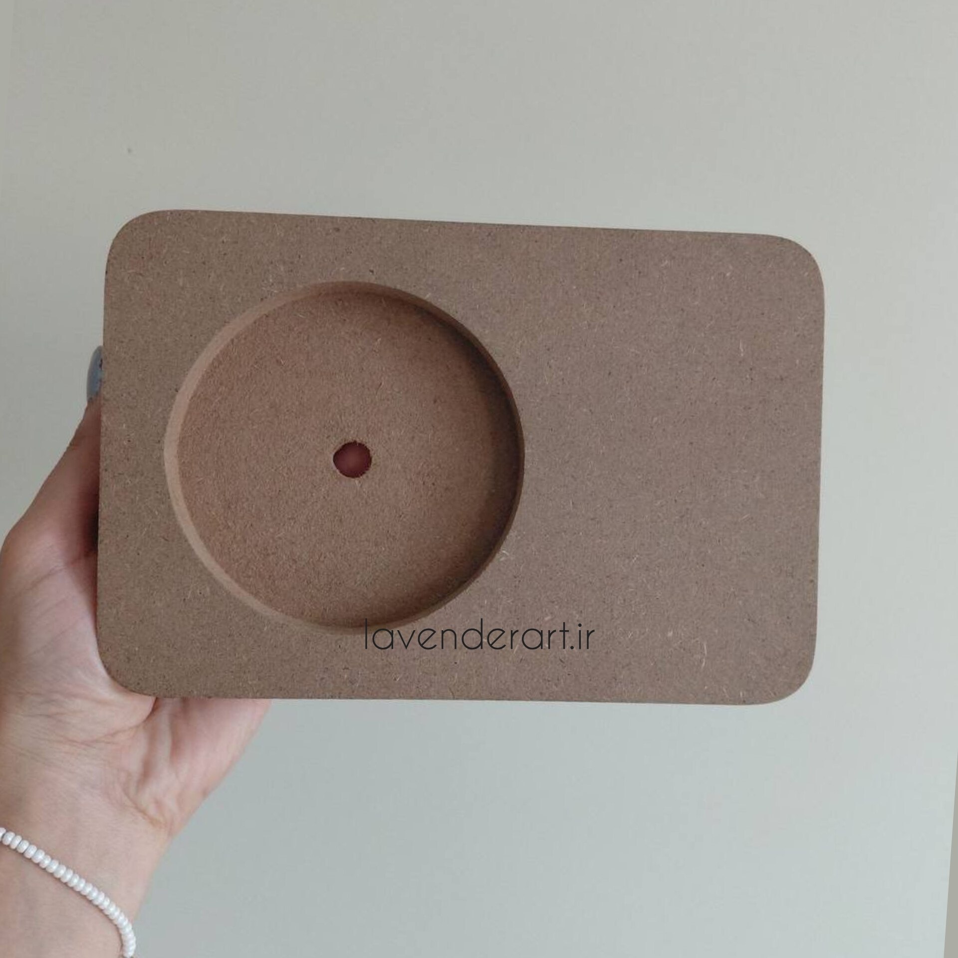 بیس خام MDF ساعت رومیزی چوبی ام دی اف خام مینیمال ابعاد 12*18 سانتی متر
