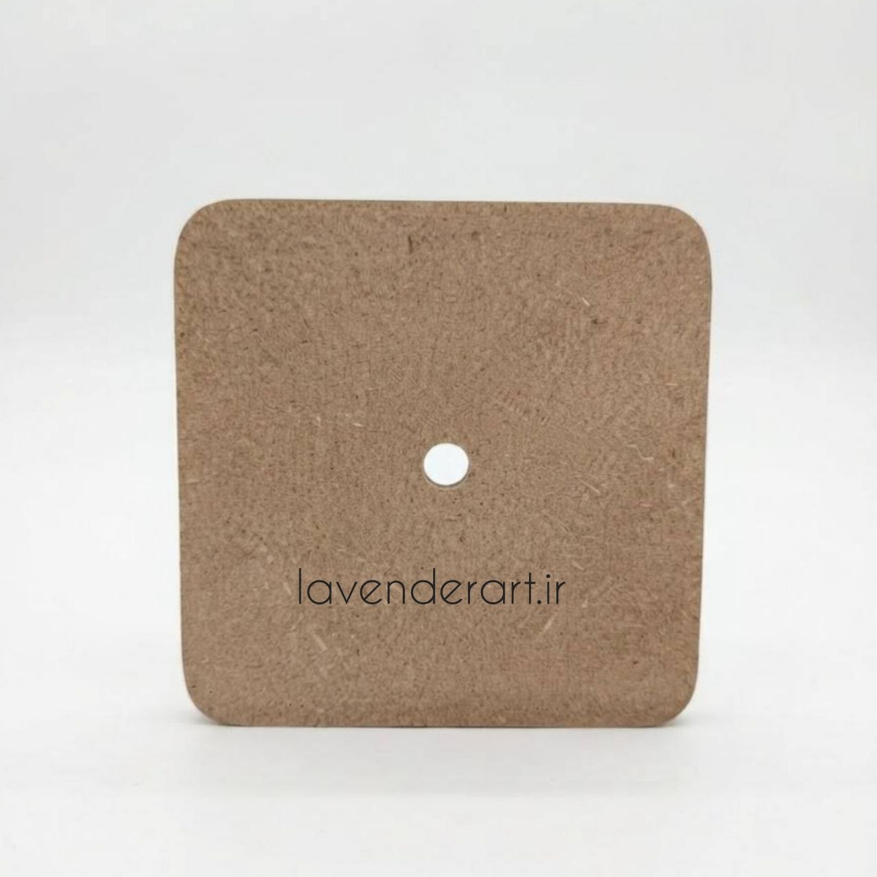 بیس خام MDF ساعت رومیزی چوبی ام دی اف خام مینیمال مربع ابعاد 12*12 سانتی متر